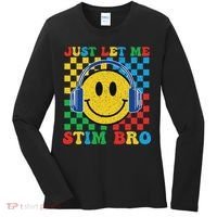 Just Let Me Stim Bro Smile Face Autism Women's Long Sleeve Shirt thumb 0