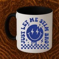 Just Let Me Stim Bro Groovy Autism Awareness Coffee Mug thumb 2