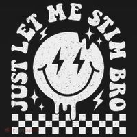 Just Let Me Stim Bro Groovy Autism Awareness Women's Hoodie thumb 2