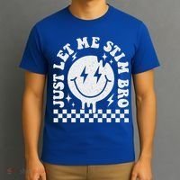 Just Let Me Stim Bro Groovy Autism Awareness T-Shirt thumb 3
