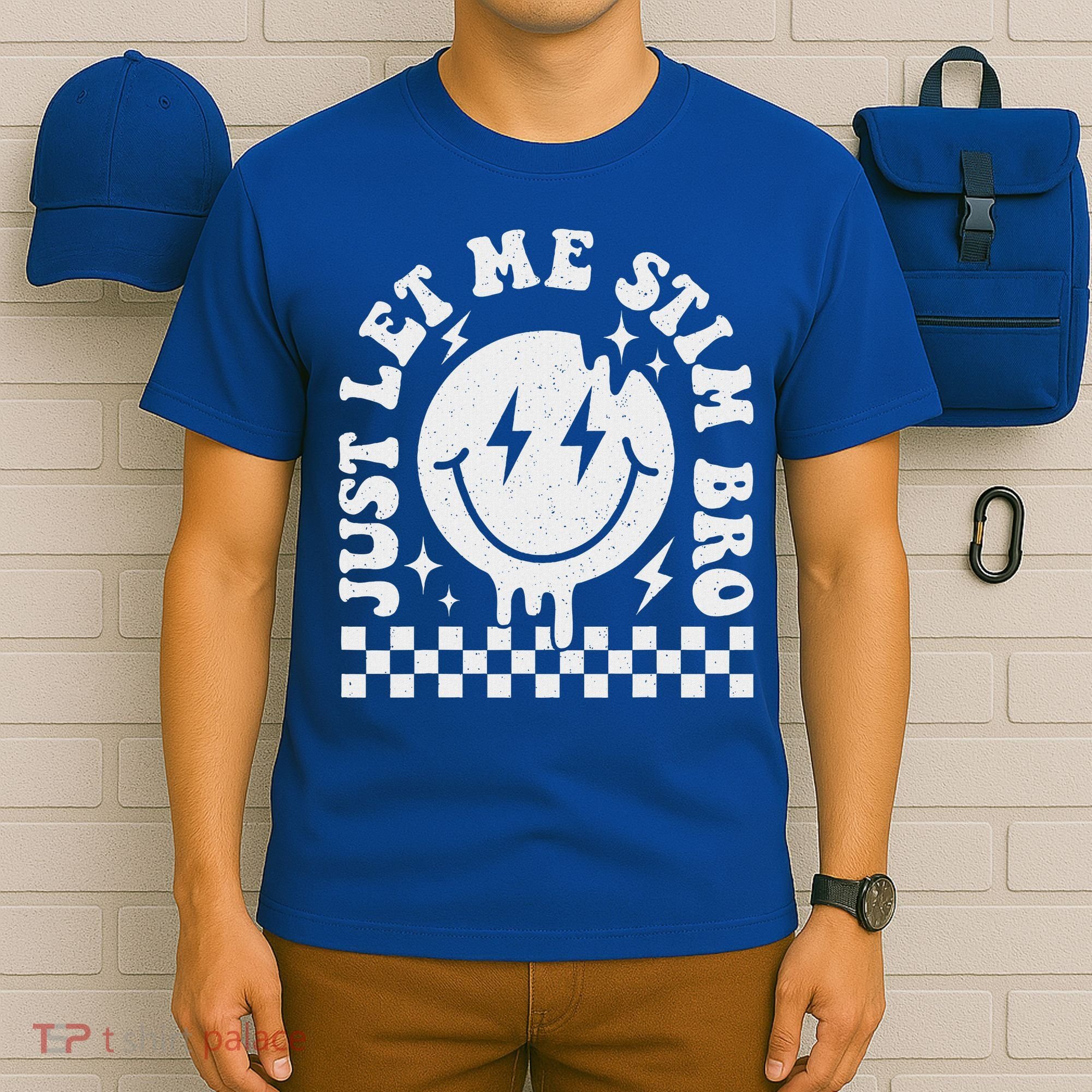 Just Let Me Stim Bro Groovy Autism Awareness T-Shirt
