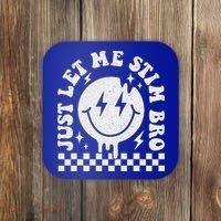 Just Let Me Stim Bro Groovy Autism Awareness Coaster thumb 0