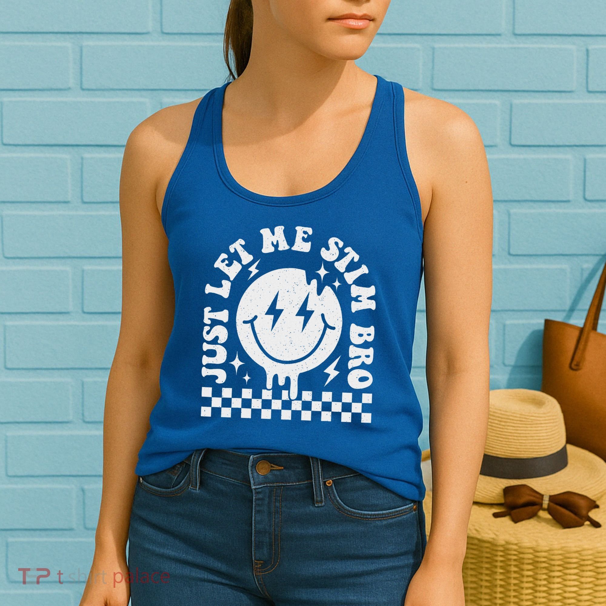 Just Let Me Stim Bro Groovy Autism Awareness Women's Tank Top