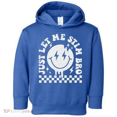Just Let Me Stim Bro Groovy Autism Awareness Toddler Hoodie