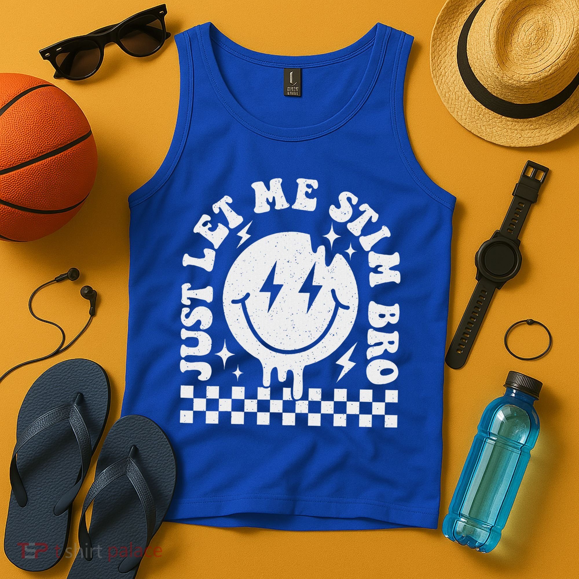Just Let Me Stim Bro Groovy Autism Awareness Tank Top