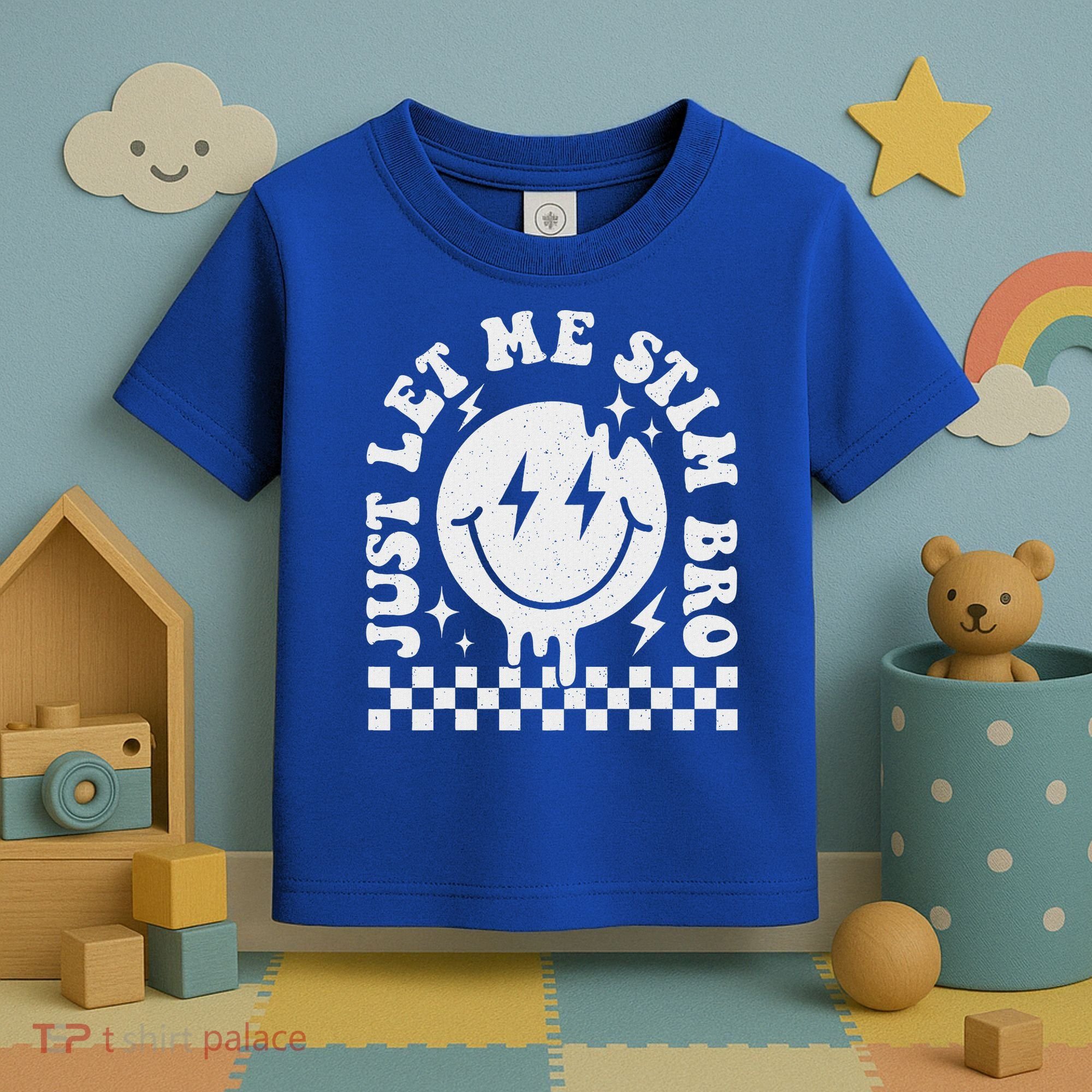 Just Let Me Stim Bro Groovy Autism Awareness Toddler T-Shirt