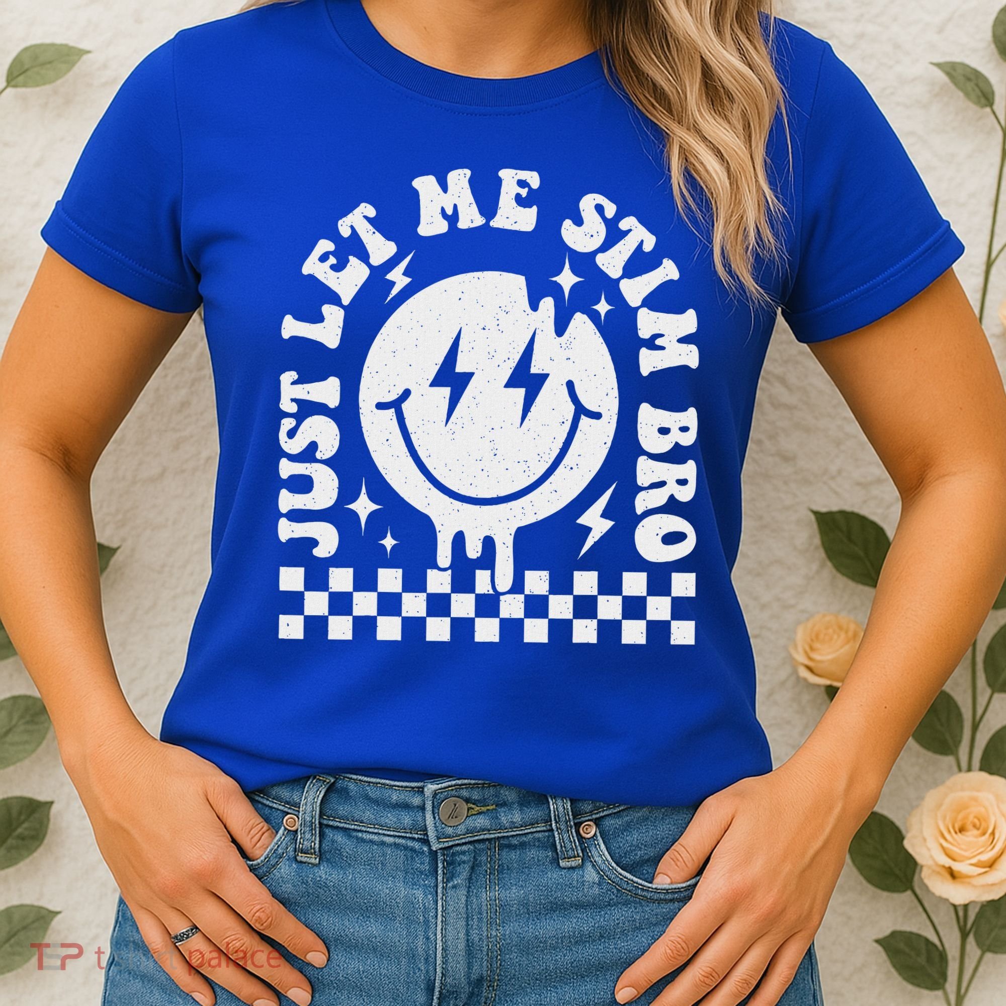 Just Let Me Stim Bro Groovy Autism Awareness Women's T-Shirt