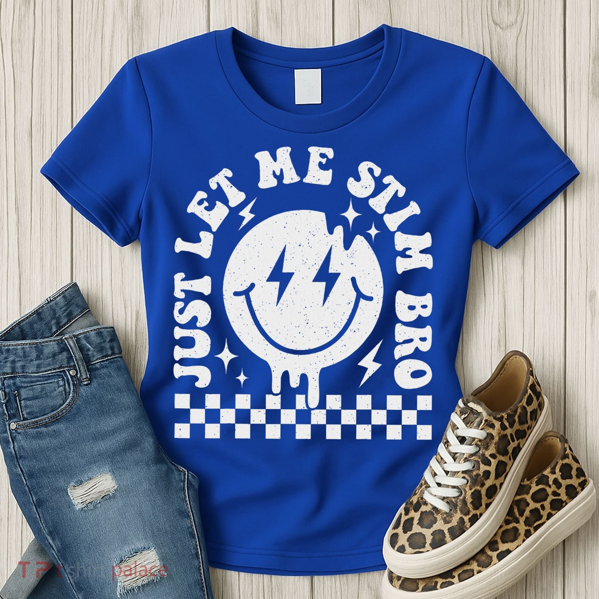 Just Let Me Stim Bro Groovy Autism Awareness Women's T-Shirt