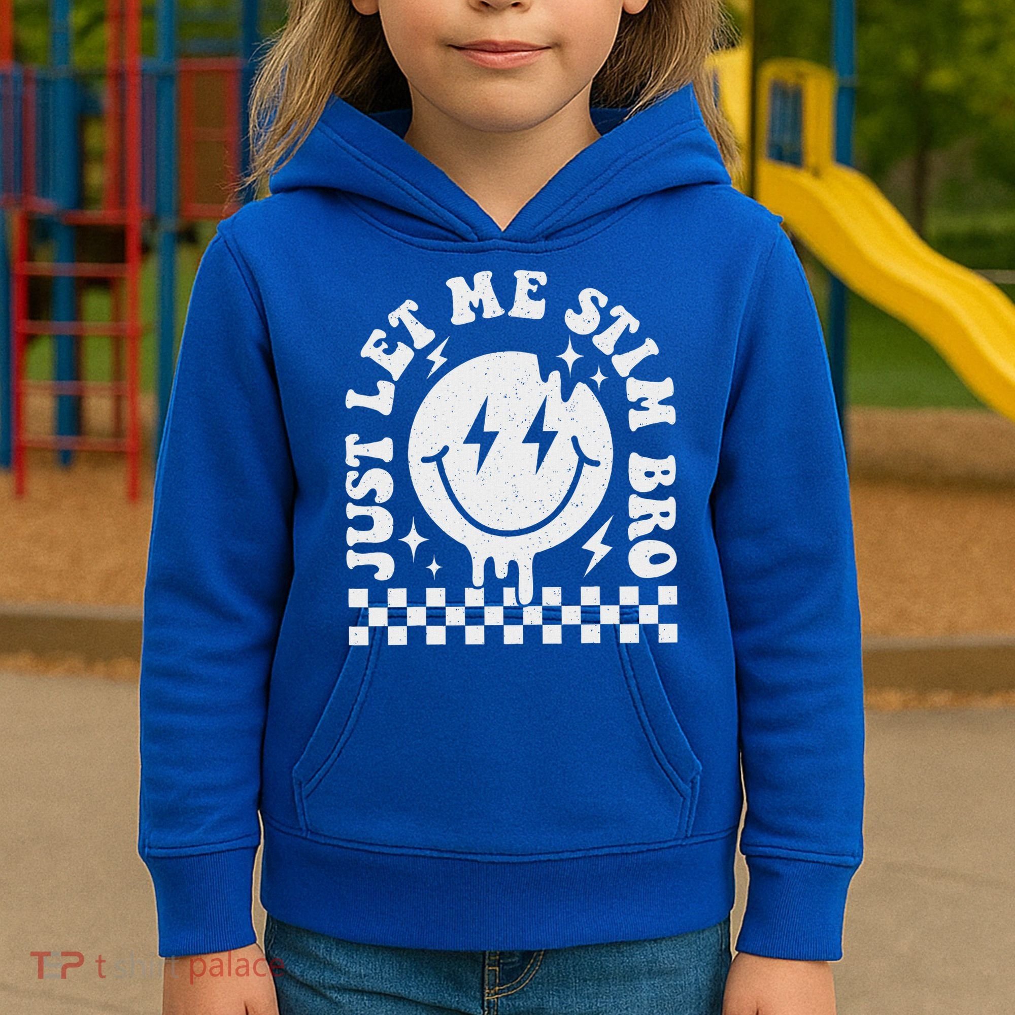 Just Let Me Stim Bro Groovy Autism Awareness Kids Hoodie