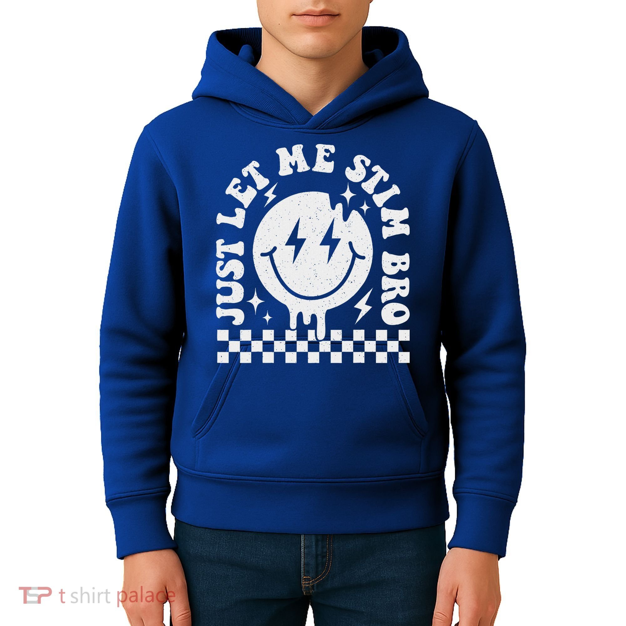Just Let Me Stim Bro Groovy Autism Awareness Kids Hoodie