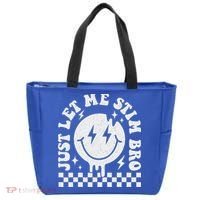 Just Let Me Stim Bro Groovy Autism Awareness Tote Bag thumb 0