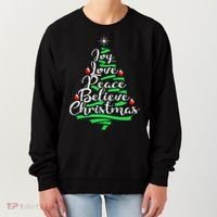 Joy Love Peace Believe Christmas Shirt Women's Sweatshirt thumb 0