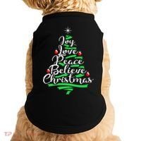 Joy Love Peace Believe Christmas Shirt Doggie Tank thumb 0