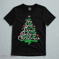 Joy Love Peace Believe Christmas Shirt T-Shirt thumb 5