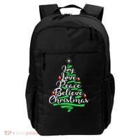Joy Love Peace Believe Christmas Shirt Backpack thumb 0