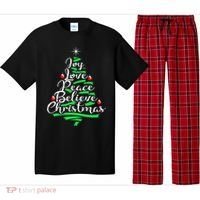 Joy Love Peace Believe Christmas Shirt Pajama Set thumb 0