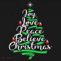 Joy Love Peace Believe Christmas Shirt Women's Hoodie thumb 2