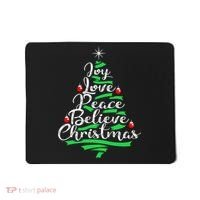 Joy Love Peace Believe Christmas Shirt Mousepad thumb 0