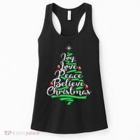 Joy Love Peace Believe Christmas Shirt Women's Tank Top thumb 0