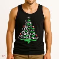Joy Love Peace Believe Christmas Shirt Tank Top thumb 3