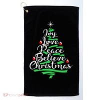 Joy Love Peace Believe Christmas Shirt Golf Towel thumb 0