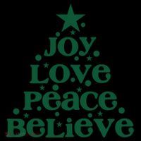 Joy Love Peace Believe Christmas Tree Coffee Mug thumb 5