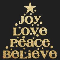 Joy Love Peace Believe Christmas Tree Beanie thumb 2