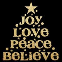 Joy Love Peace Believe Christmas Tree Women's Hoodie thumb 2