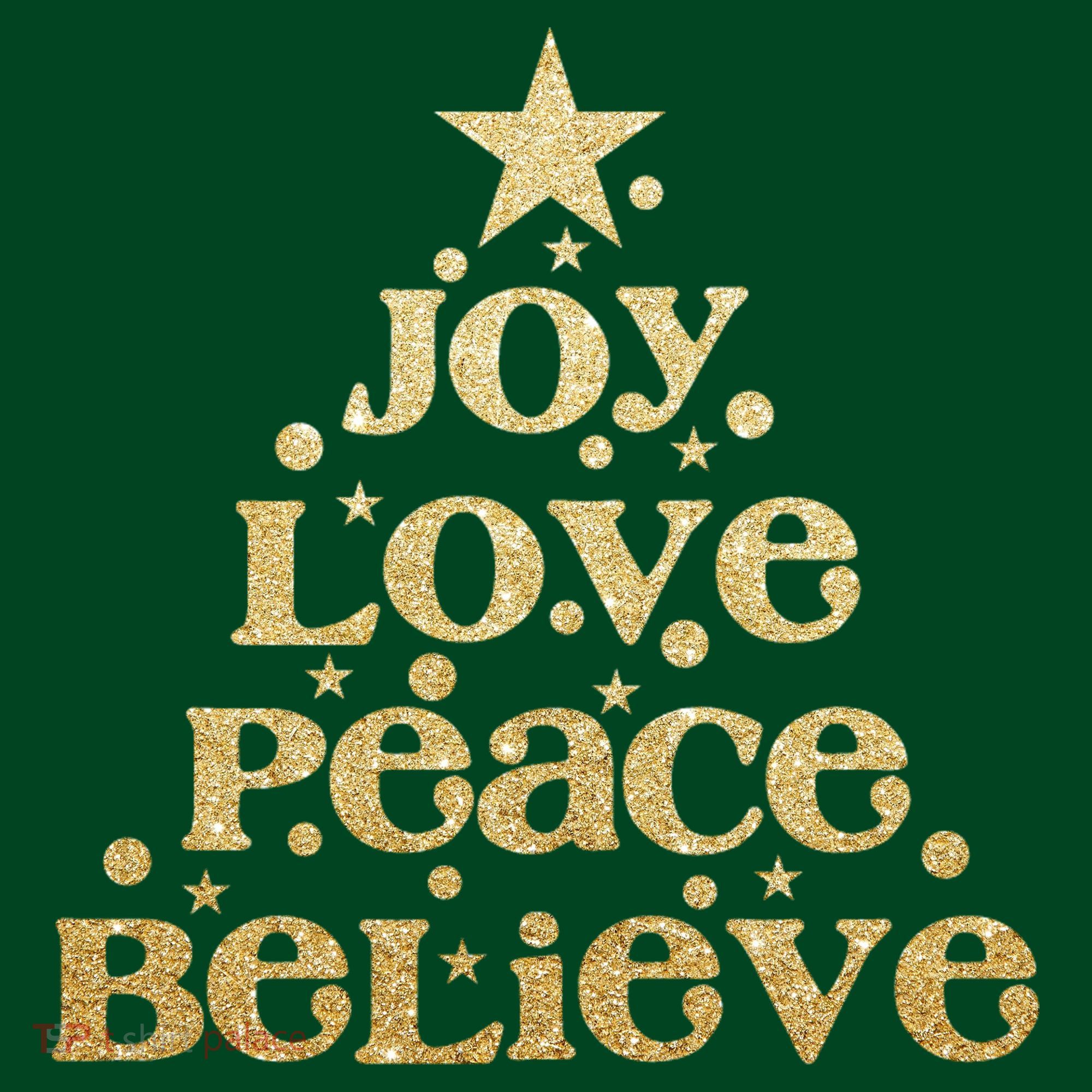 Joy Love Peace Believe Christmas Tree Apron