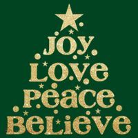 Joy Love Peace Believe Christmas Tree Coaster thumb 2