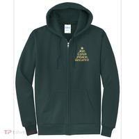 Joy Love Peace Believe Christmas Tree Full Zip Hoodie thumb 0