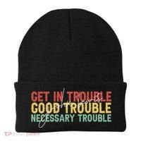 John Lewis Quote Get In Good Necessary Trouble Civil Rights Beanie thumb 0