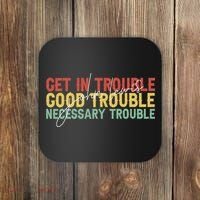 John Lewis Quote Get In Good Necessary Trouble Civil Rights Coaster thumb 0