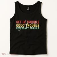 John Lewis Quote Get In Good Necessary Trouble Civil Rights Tank Top thumb 2
