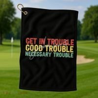 John Lewis Quote Get In Good Necessary Trouble Civil Rights Golf Towel thumb 1