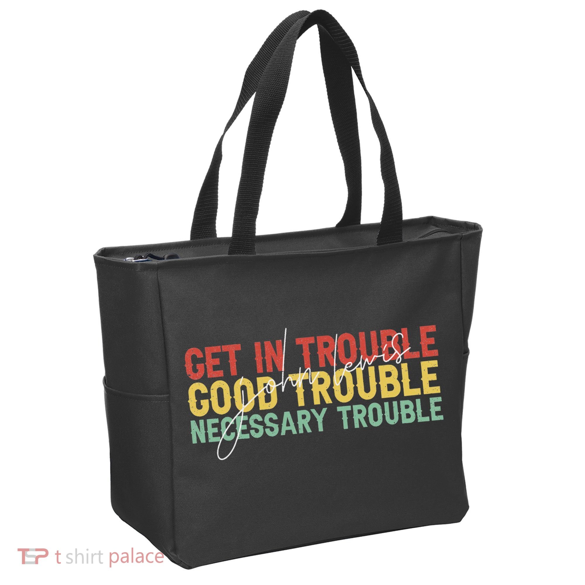 John Lewis Quote Get In Good Necessary Trouble Civil Rights Tote Bag