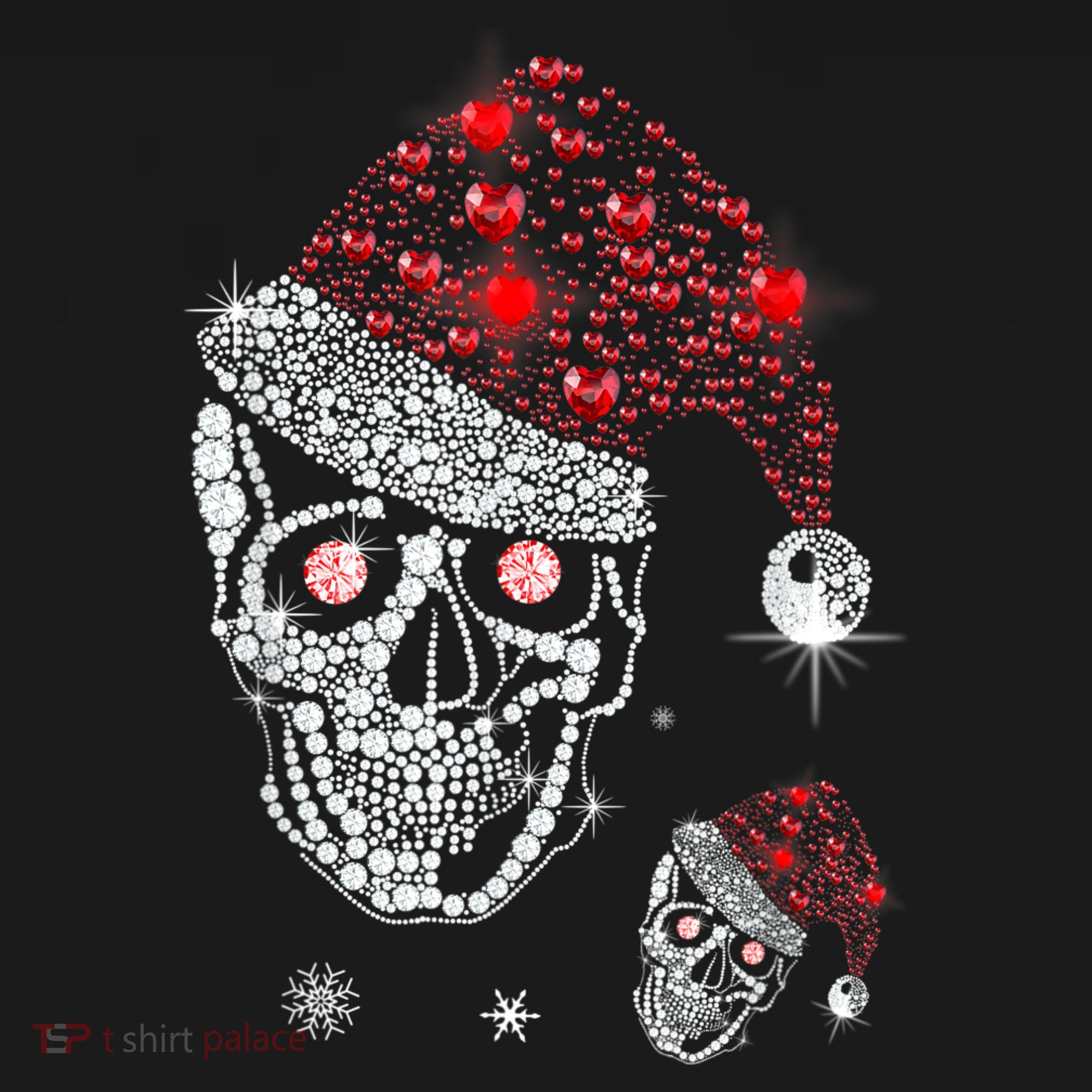 Just Love Skulls Xmas Skull Christmas Wear Santa Hat Women's Hoodie