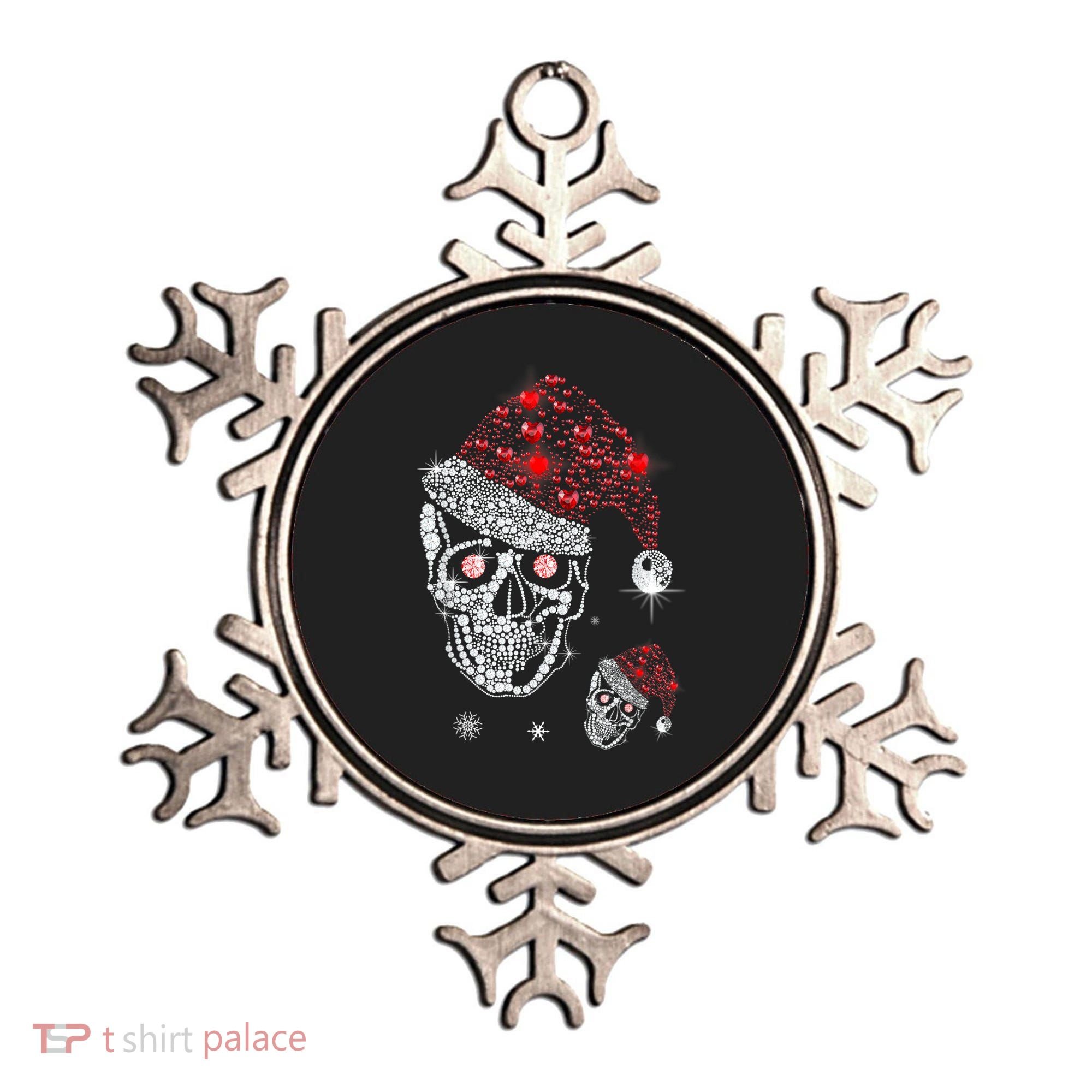 Just Love Skulls Xmas Skull Christmas Wear Santa Hat Ornament