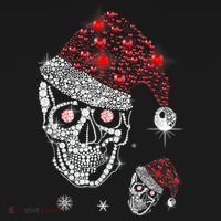 Just Love Skulls Xmas Skull Christmas Wear Santa Hat Tank Top thumb 6