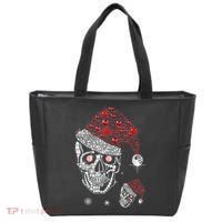 Just Love Skulls Xmas Skull Christmas Wear Santa Hat Tote Bag thumb 0