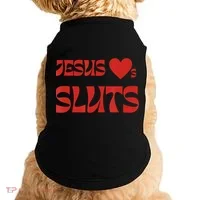 Jesus Loves Sluts Doggie Tank thumb 0