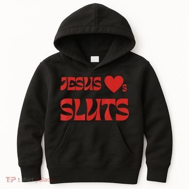 Jesus Loves Sluts Kids Hoodie