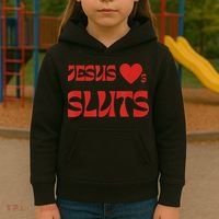 Jesus Loves Sluts Kids Hoodie thumb 3