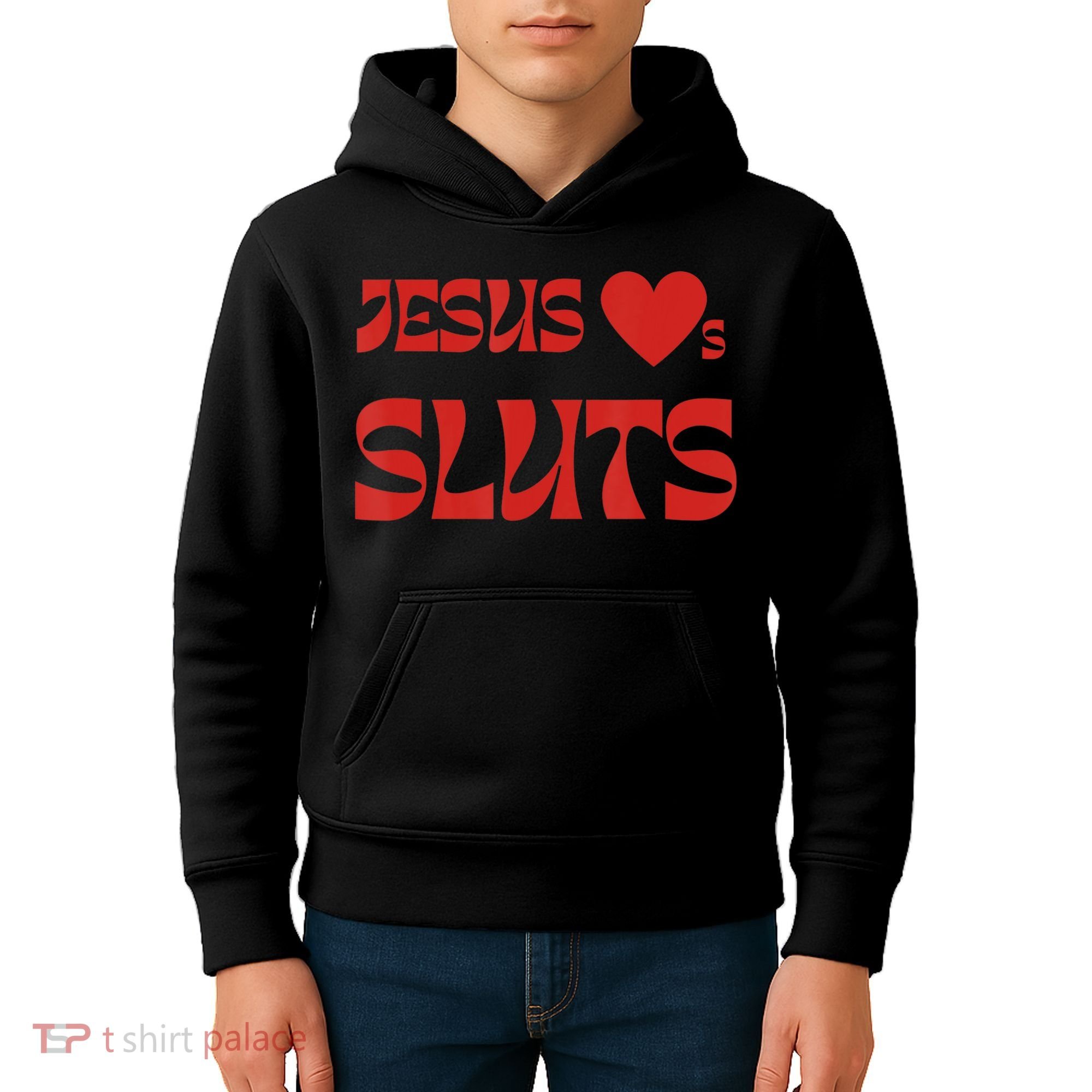 Jesus Loves Sluts Kids Hoodie