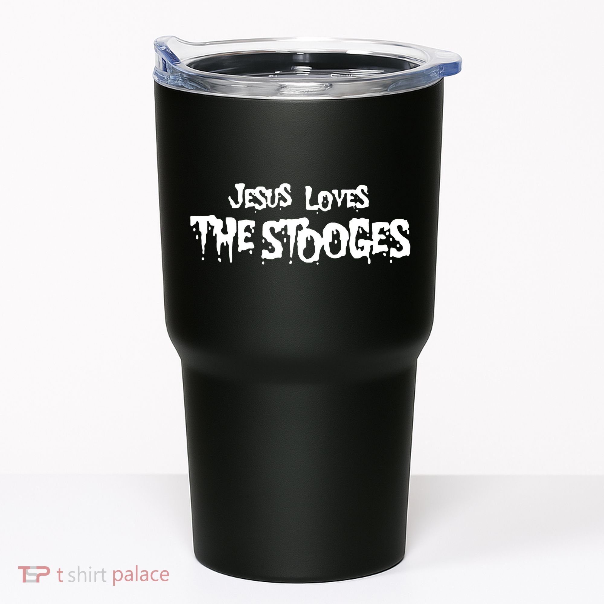 Jesus Loves The Stooges Tumbler