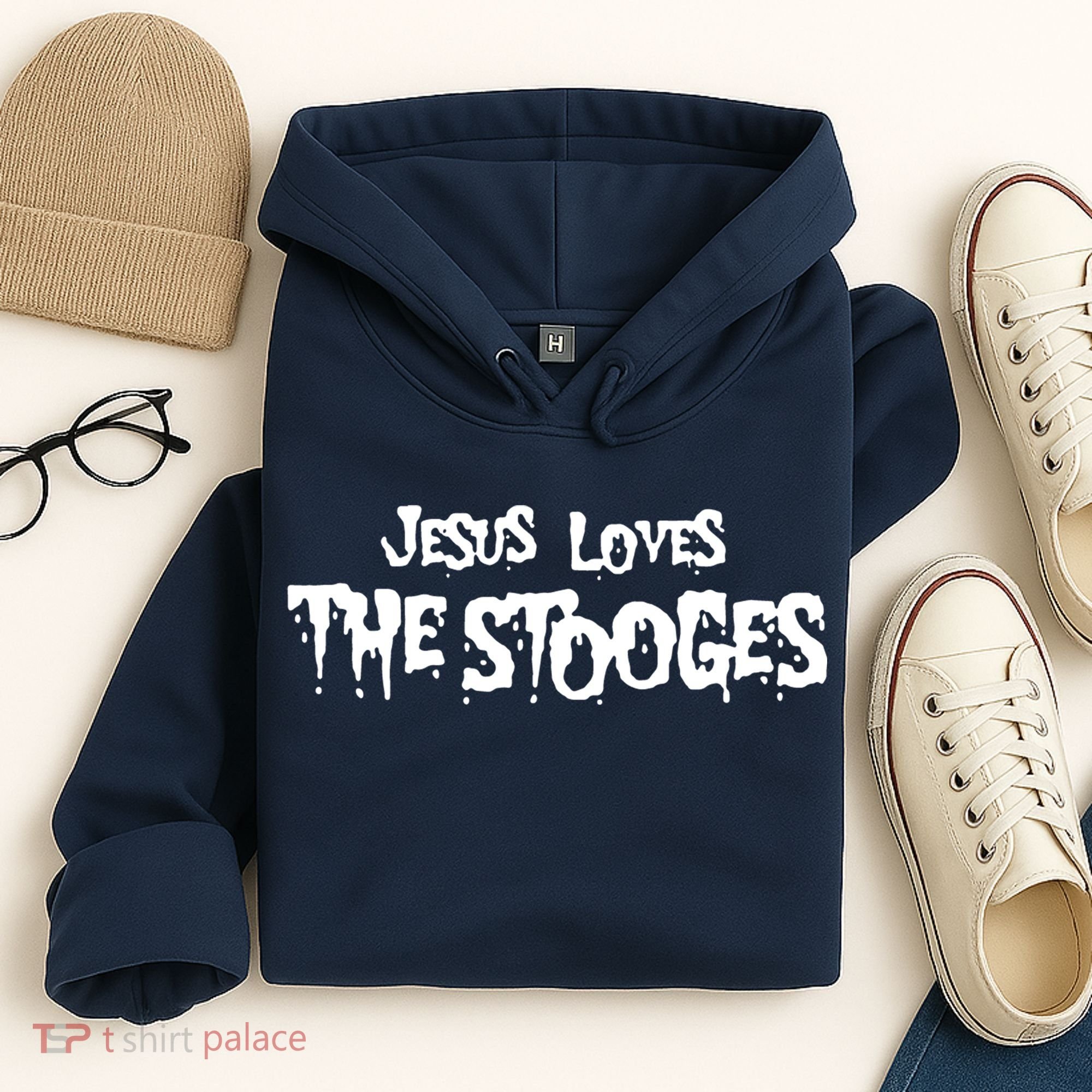 Jesus Loves The Stooges Hoodie
