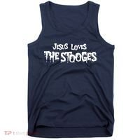 Jesus Loves The Stooges Tank Top thumb 0