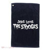 Jesus Loves The Stooges Golf Towel thumb 0