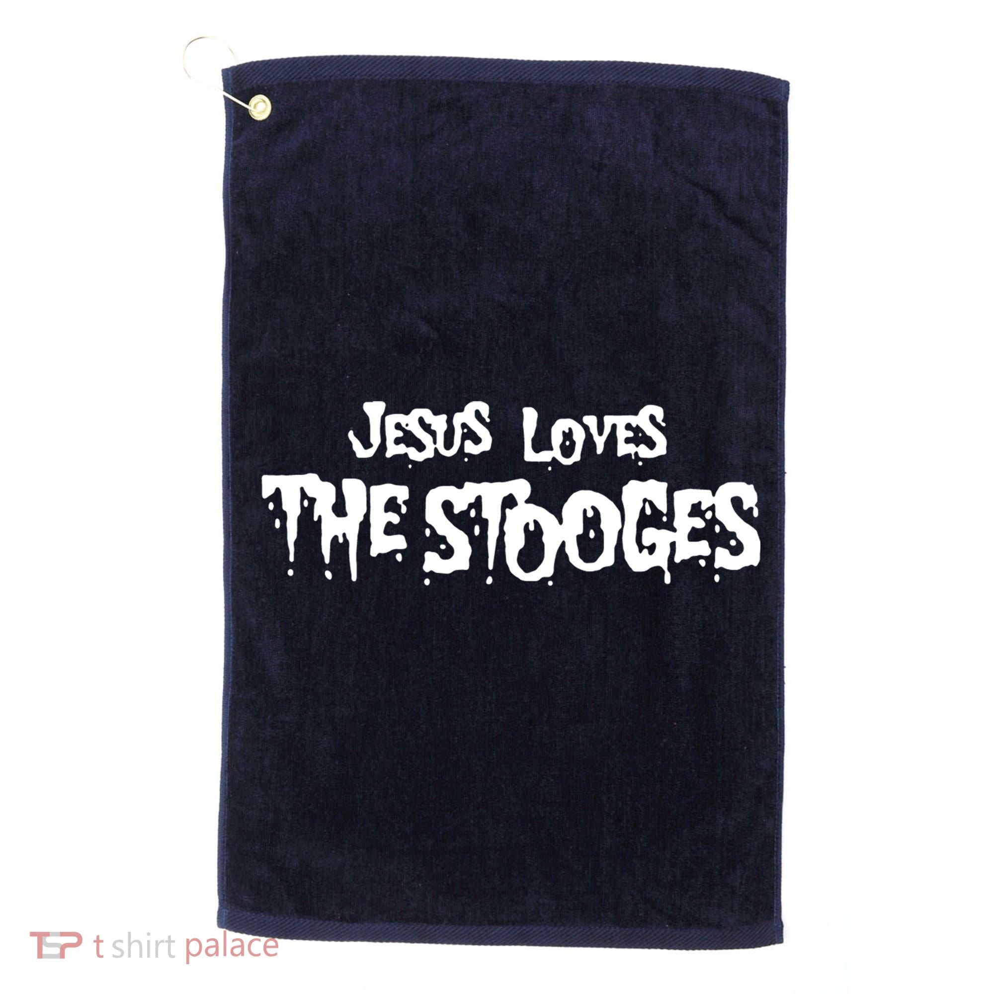 Jesus Loves The Stooges Golf Towel