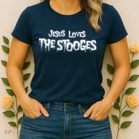 Jesus Loves The Stooges Women's T-Shirt thumb 2